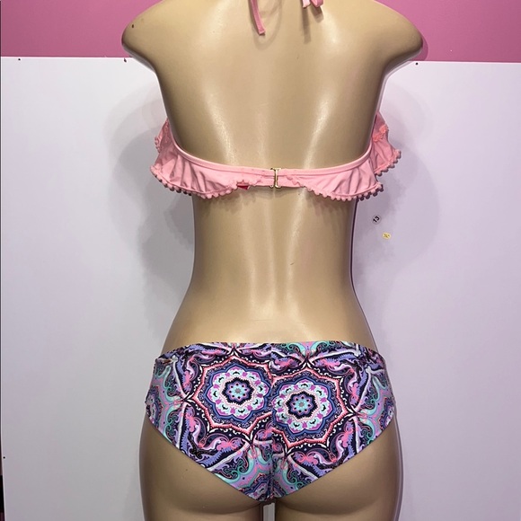 victoria secret  Ruffled Bikini Top with Patterned‎ Bottom zs M - Picture 13 of 16